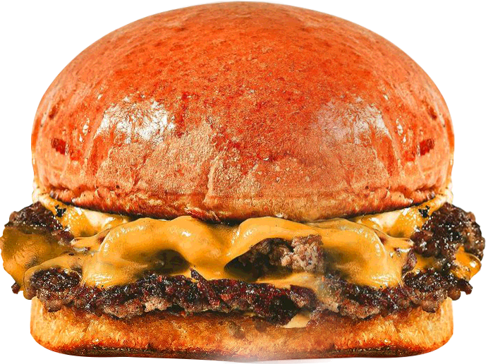A double Le SMASH burger, both patties visible in profile