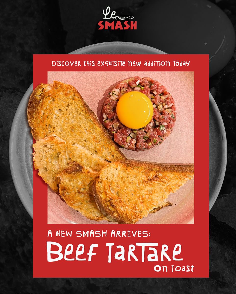 A new smash arrives: beef tartare on toast