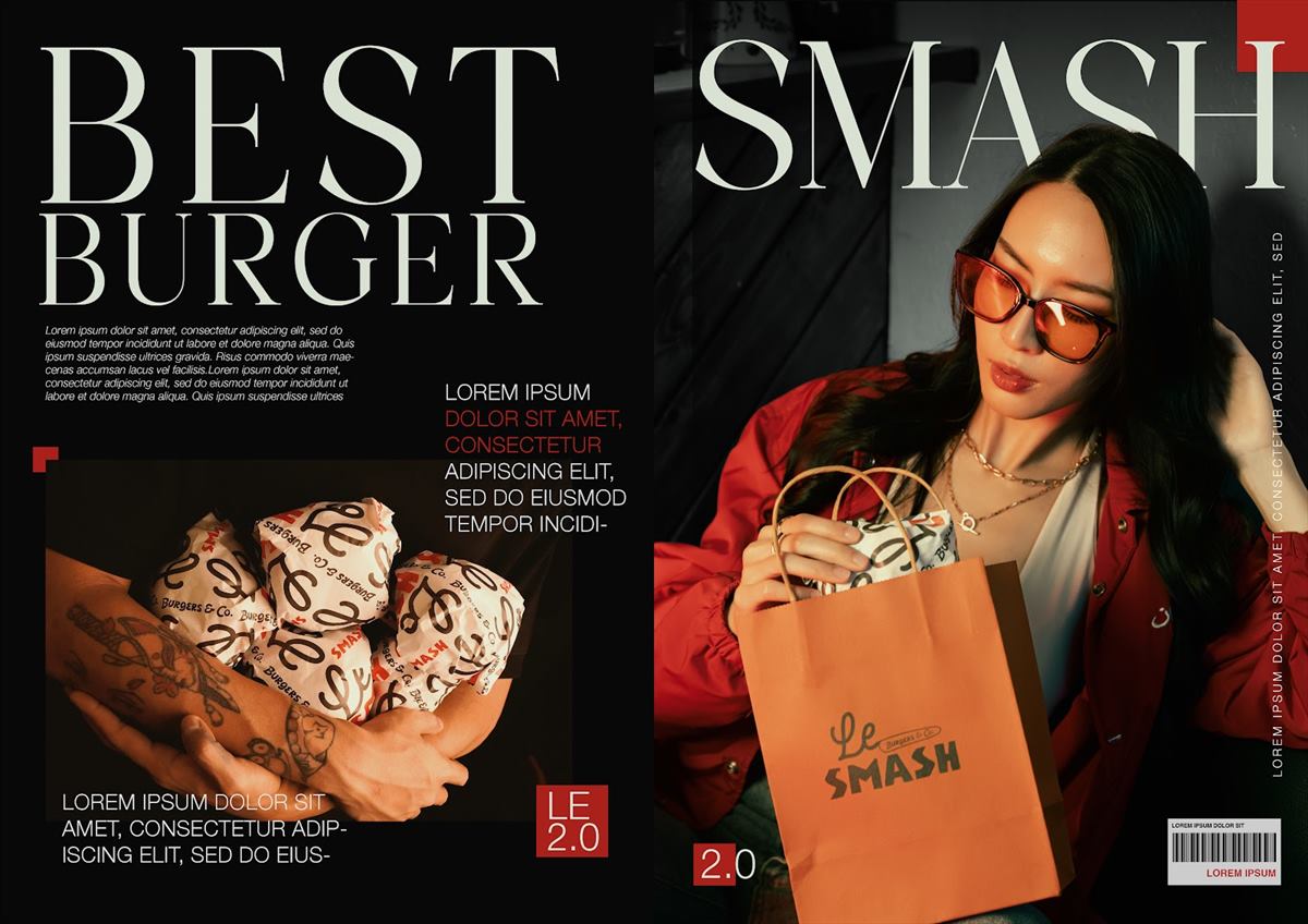 Best burger — the magazine cover layout