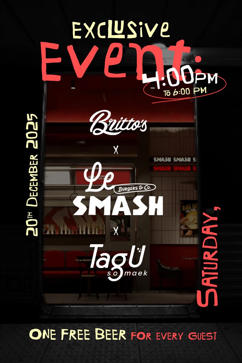 Brittos x Le SMASH x TagU, an exclusive event poster