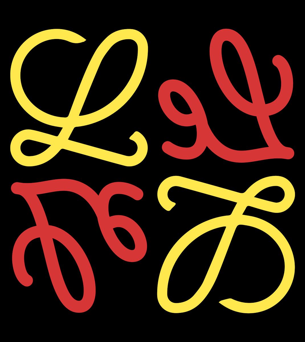 The Le monogram set as a repeating tile